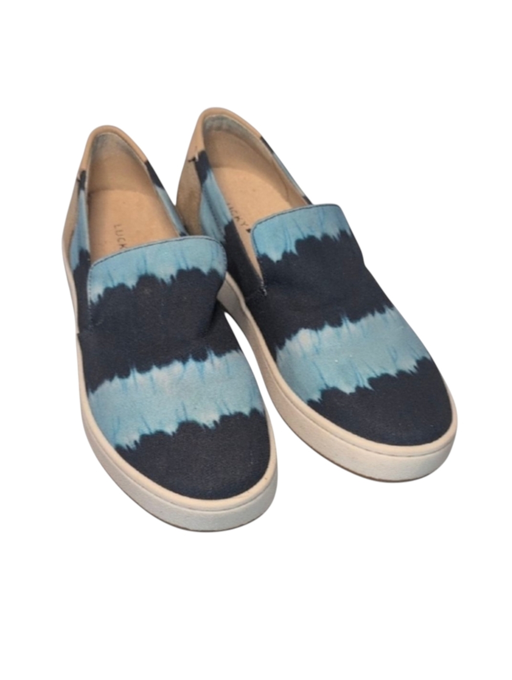 Lucky Brand Hadie Blue Tie-Dye Slip-On Sneakers Size 7.5